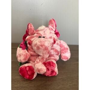 Dan‎ Dee Collectors Choice Pink Plush Elephant with Hearts and Flower